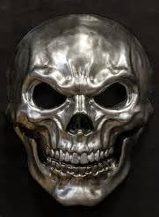 ASBK Decorative Face Masks Collection, Party and Halloween Masks,Various theme Mask Designs (Silver SKull Mask) - Image 1